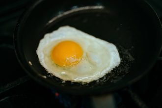 هذه هي السعرات الحرارية في البيض المقلي.  وكل ما يمكن أن يتحسن إذا قمت بطهي البيض بدون قلي