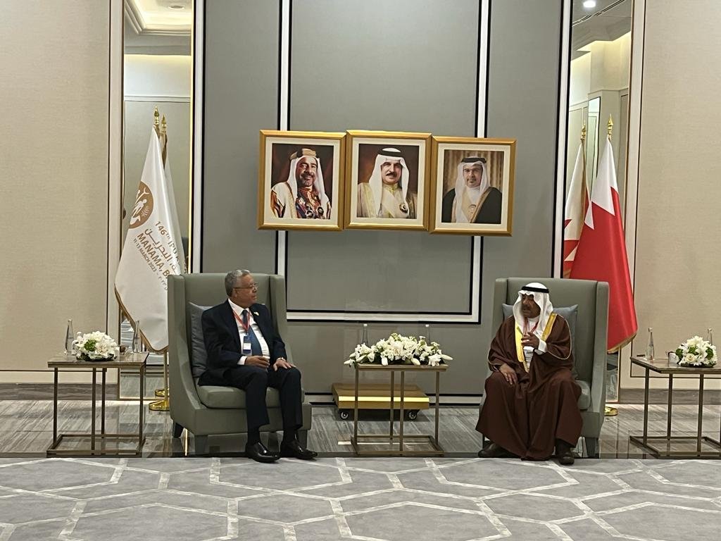 رئيس مجلس النواب يلتقي نظيره البحريني على هامش الاتحاد البرلماني الدولي