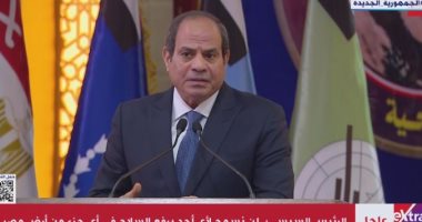 الرئيس السيسي: لن يسمح لأحد برفع السلاح ضد الدولة المصرية