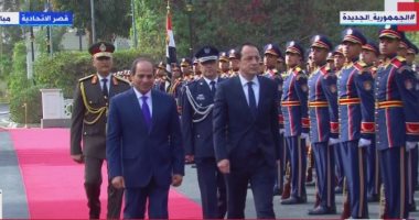 إجراء مراسم استقبال رسمية لرئيس قبرص داخل قصر الاتحادية