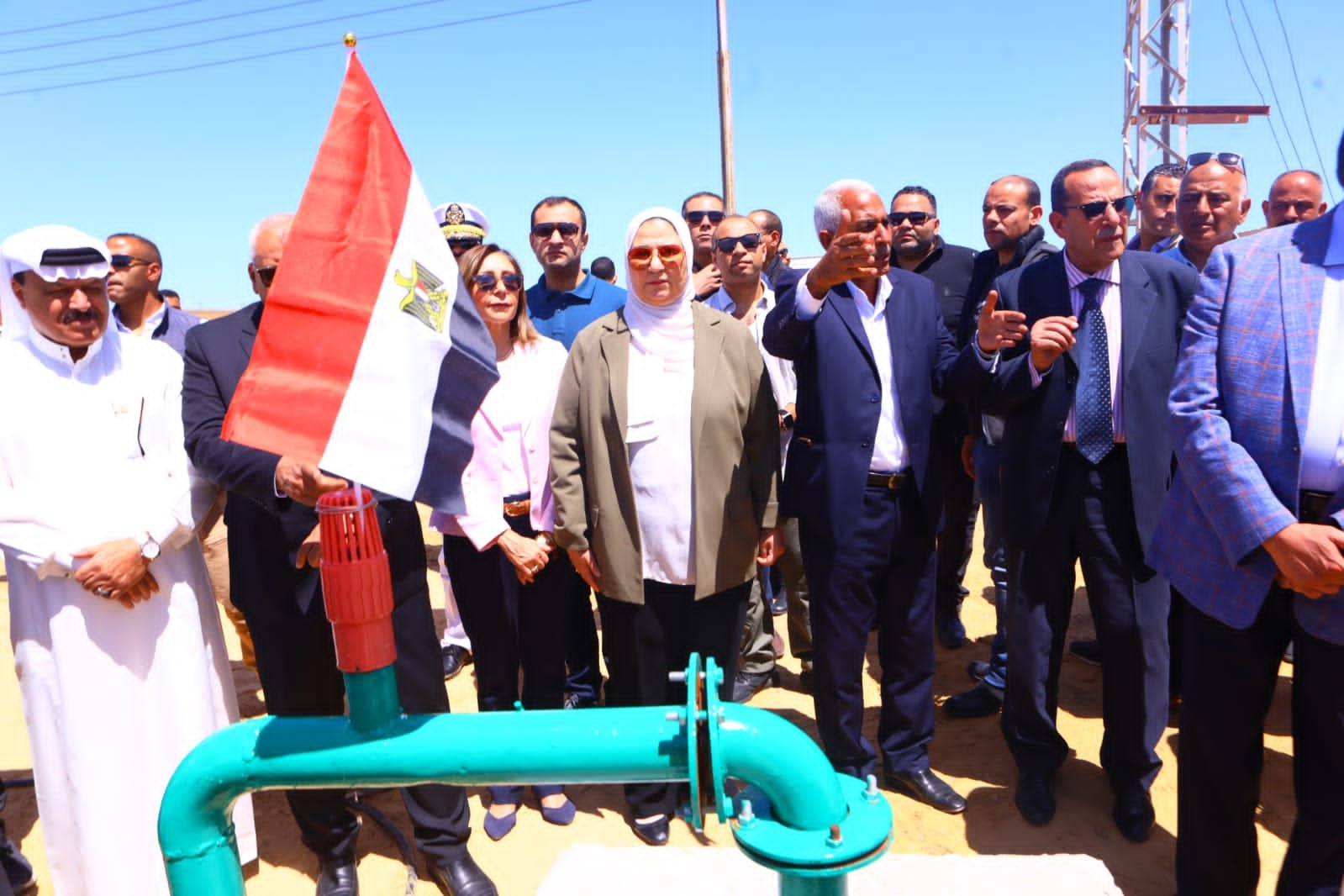 وزيرة التضامن تفتتح مشروع محطة تحلية قبر عمير بالشيخ زويد