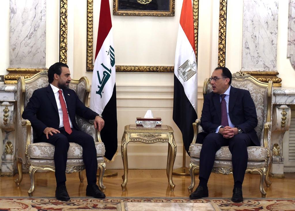 مدبولي يلتقي رئيس مجلس النواب العراقي والوفد المرافق له