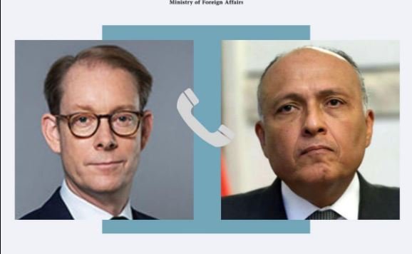 وزير الخارجية يتناول مع نظيره السويدي الجهود التي تضطلع بها مصر للتهدئة في السودان