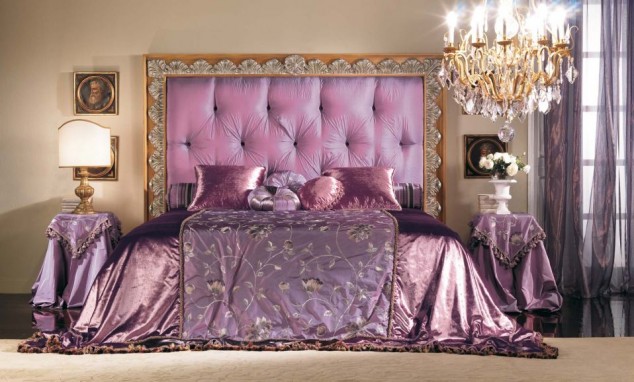 اجمل غرف نوم باللون البنفسجي