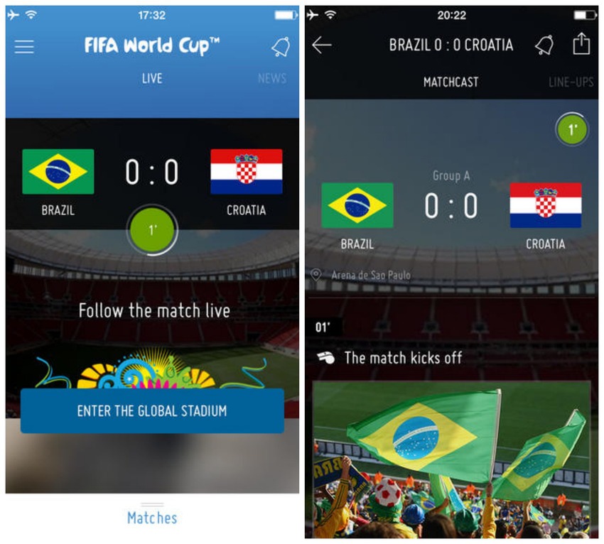 افضل تطبيق مباريات كأس العالم 2014 لكرة القدم