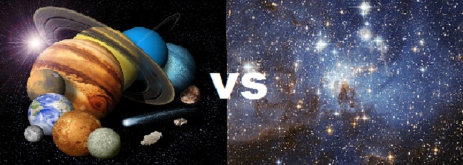 الفرق بين النجم والكوكب