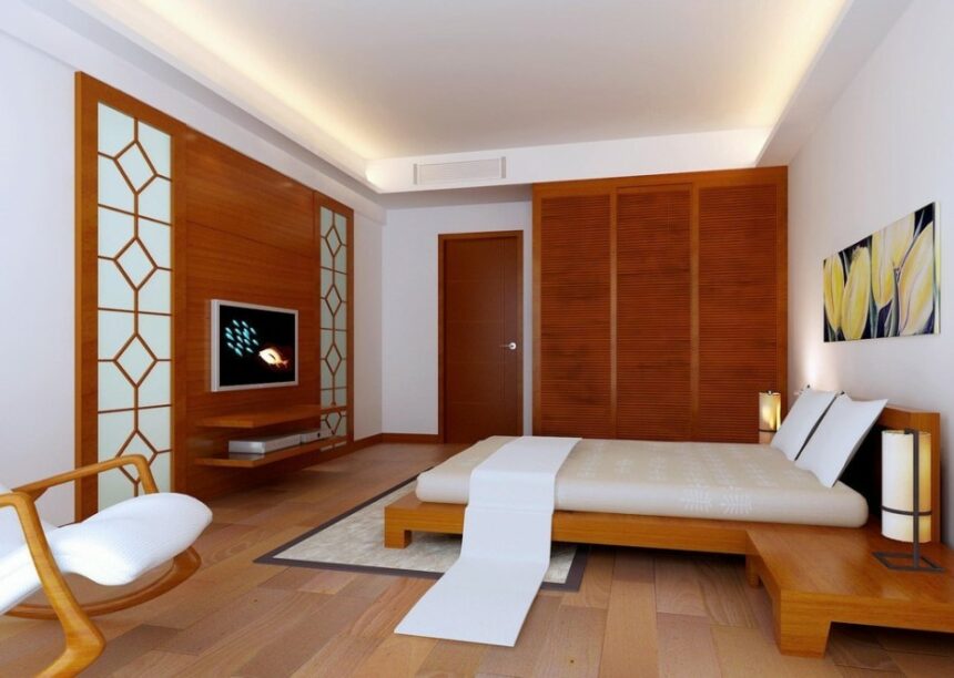 تصاميم غرف نوم من الخشب