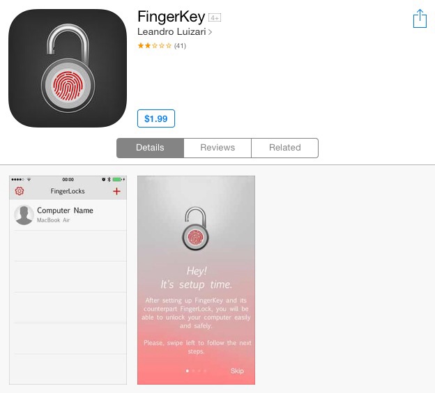 تطبيق .. Fingerkey
