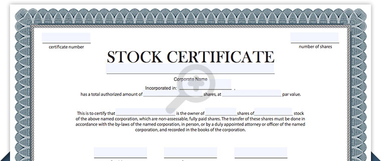 شهادات الأسهم … Stock certificate