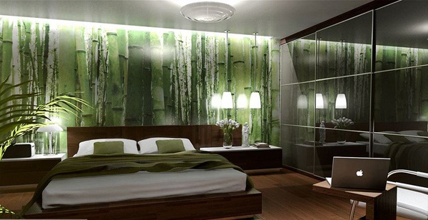 غرف نوم خضراء اللون