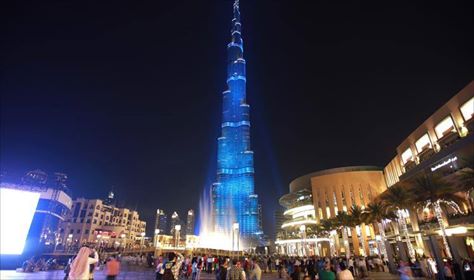 أكبر شاشة ليد في العالم على برج خليفة ذكرى لا تنسى