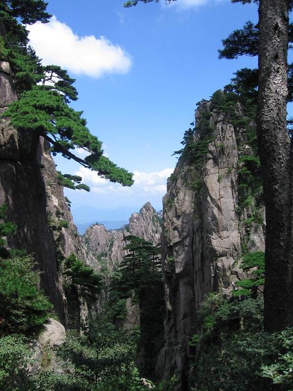 سلسلة جبال هوانغ وسط المناظر الطبيعية فى الصين