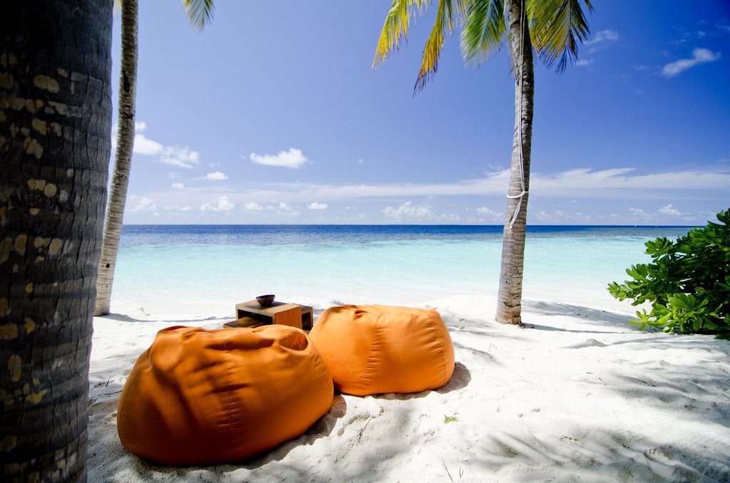 شاطئ جزيرة ميريها في جزر المالديف