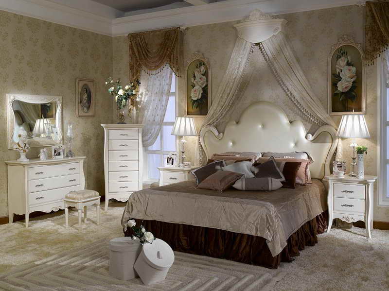 غرف نوم فرنسية للعرسان من اجمل الغرف الجديدة