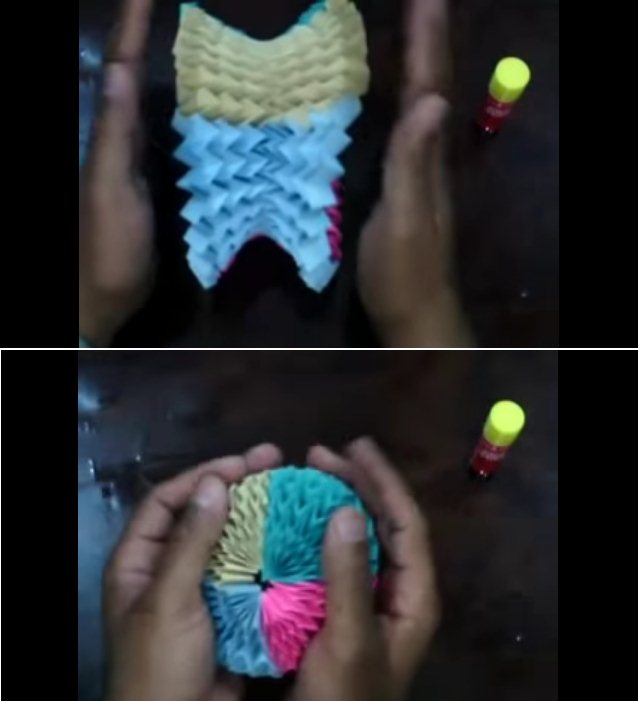 ” شرح ” كيف تصنع الكرة السحرية بإستخدام فن الأوريجامي ؟