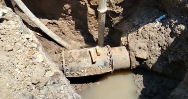 انقطاع المياه عن منطقة منيل شيحة بأبو النمرس بسبب كسر بخط قطر 800 مم