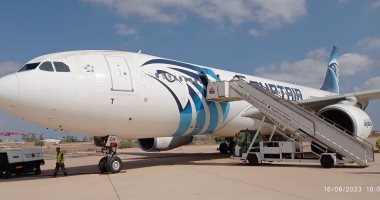 مطار مصراتة فى ليبيا يستقبل أول رحلة لمصر للطيران بعد توقف 8 سنوات