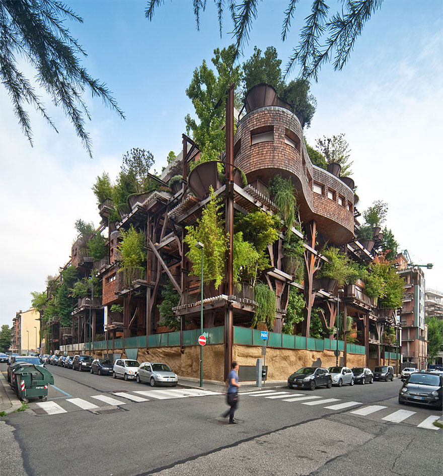 منزل يستخدم الأشجار لحماية السكان من الضوضاء