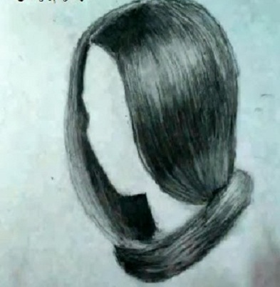 طريقة رسم الشعر بالقلم الرصاص