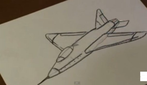 طريقة رسم طائرة حربية