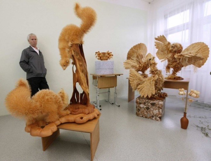 منحوتات خشبية مذهلة للنحات الروسي سيرجي بوبكوف